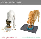 Waterproof Pet Feeding Mat with High Raised Edges, Heavier and Thicker Placemats for Cat Dog Water Bowl with BPA Free, Dogs Cats Food Mats for Messy Drinkers to Prevent Spill and Protect Floors