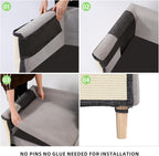 Cat Scratch Sofa Protector,Cat Scratching Couch Protector with 19.7''L*23.6''W Natural Sisal for Protecting Couch Sofa Chair (Dark Grey/Right Hand)