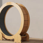 Silent Wooden Cat Exercise Wheel Indoor Multi-Level Cat Climber with Stable Base Modern Pet Fitness Equipment for Active Cats