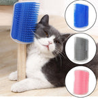 Cat Self-Groomer Brush – Wall Corner Face Scratcher & Massage Comb Tool