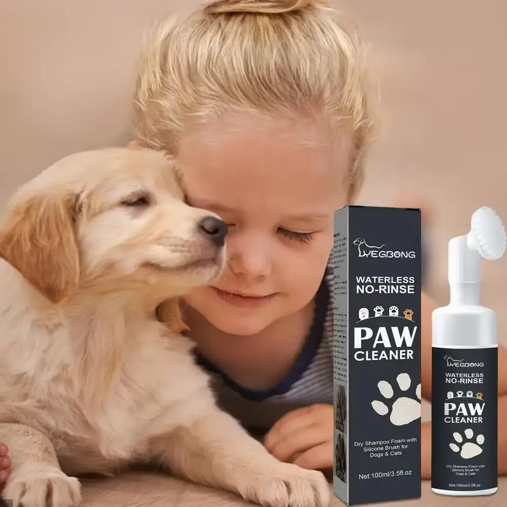 Waterless Pet Shampoo & Paw Cleaner | No-Rinse Foam with Brush