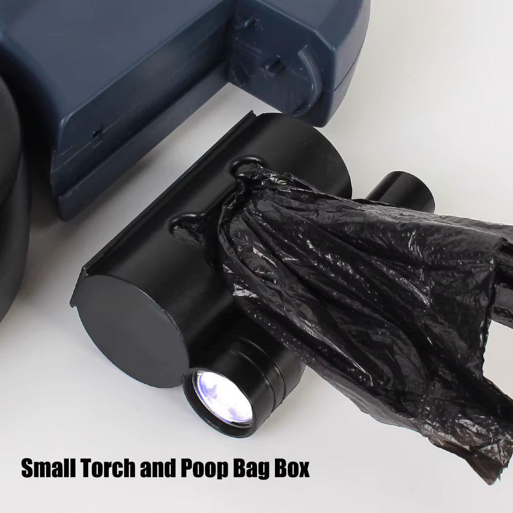 Auto Retractable Dual Dog Leash 3M with Flashlight Waste Bag Box Roulette Double-Ended Traction Rope Pet Supplies